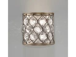 Elstead Lucia 1 ljus inomhusvägglampa polerat silver, E14