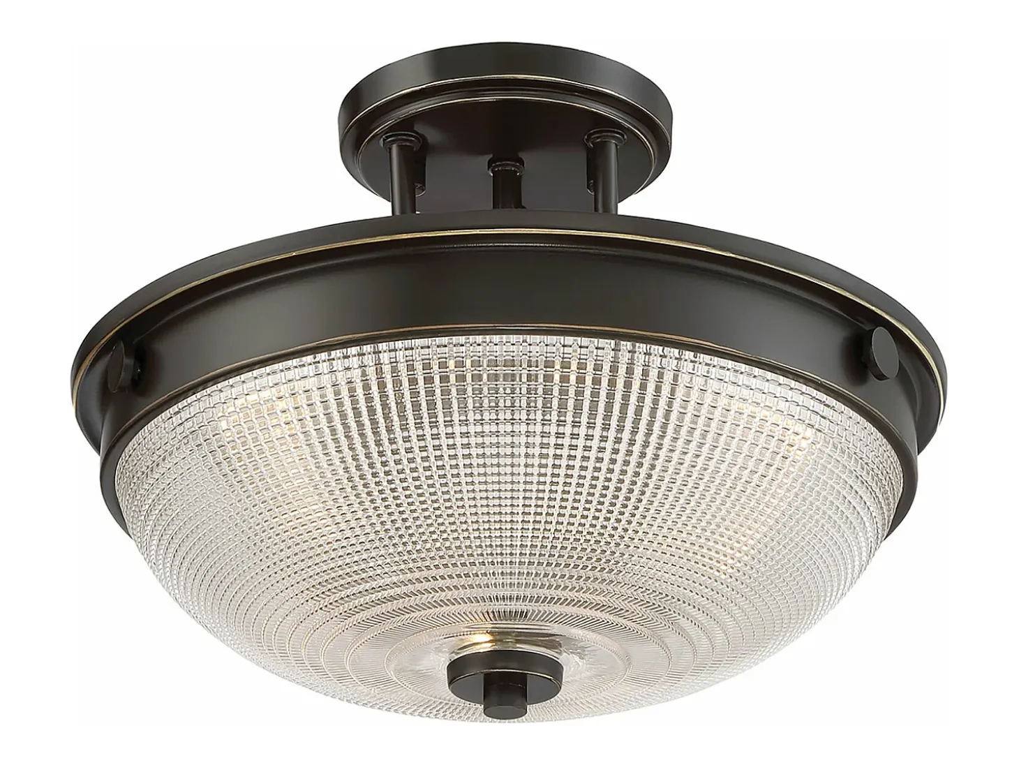 Elstead Mantle 2 Light Semi-Flush - Palladian Bronze, E27