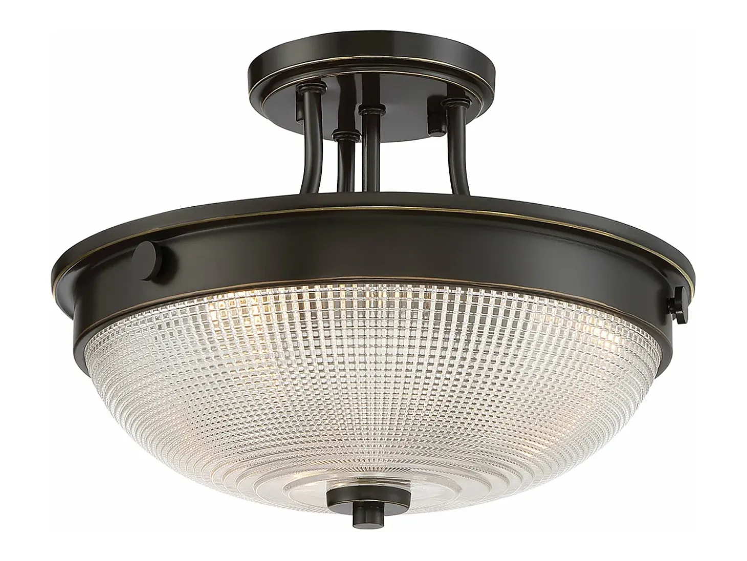 Elstead Mantle 2 Light Semi-Flush - Palladian Bronze, E27