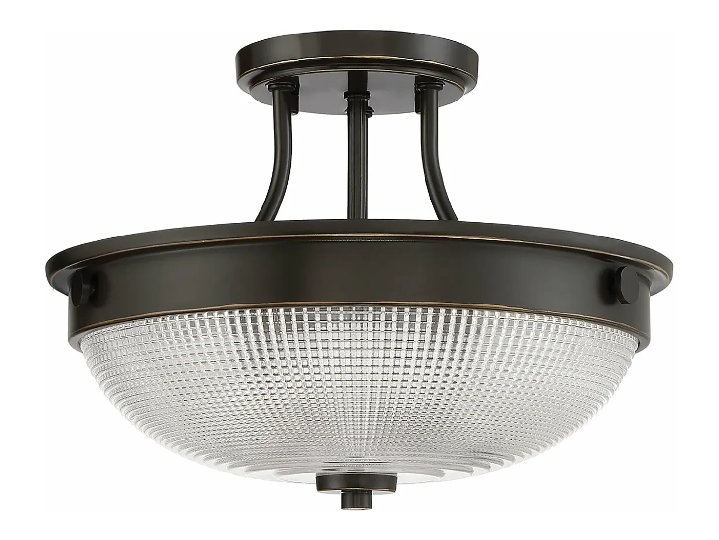 Elstead Mantle 2 Light Semi-Flush - Palladian Bronze, E27