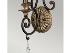 Elstead Marquette 1 ljus inomhusljus vägglampa antik brons, E14