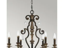 Elstead Marquette 6 ljus ljuskrona antik bronsfinish, E14
