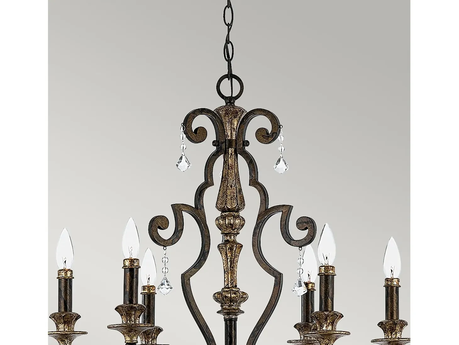 Elstead Marquette 6 ljus ljuskrona antik bronsfinish, E14