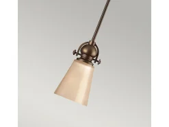 Elstead Mayflower 1 Light Dome Tak Mini Pendel Olde Bronze, E27