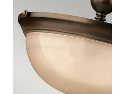 Elstead Mayflower 3 Ljus Semi Flush Ceiling Light Olde Bronze, E27