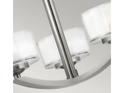 Elstead Meridian 3 Ljus Semi Spola Multi Arm Tak Ljus Borstad Nickel, G9