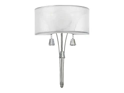 Elstead Mime 2 ljus inomhusvägglampa Borstad nickel, E14