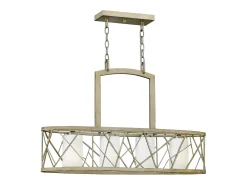 Elstead Nest 4 Light Ceiling Island Pendant Bar Ljuskrona Silver Leaf, E27