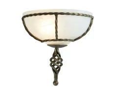 Elstead Pembroke 1 ljus inomhus vägg uplighter svart, guld, E27