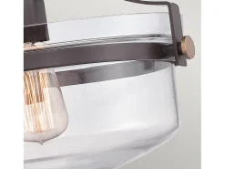Elstead Penn Station 1 Ljus Semi Flush Ceiling Lätt Western Bronze, E27
