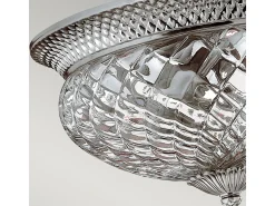 Elstead Plantation 3 Ljus Large Semi Flush Ceiling Light Polerad Antik Nickel, E27