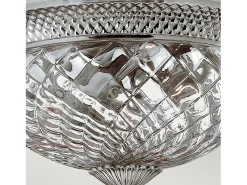 Elstead Plantation 3 Ljus Large Semi Flush Ceiling Light Polerad Antik Nickel, E27