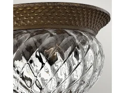Elstead Plantation 2 Ljus Small Semi Flush Ceiling Light Pearl Bronze, E27