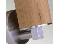 Elstead Poole 1 Ljus Vägglampa utomhus i rostfritt stål, teak IP44, E27