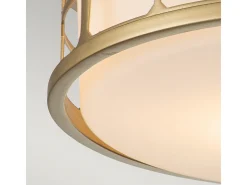 Elstead Quoizel Guardian Cylindrisk taklampa målad naturmässing, IP44