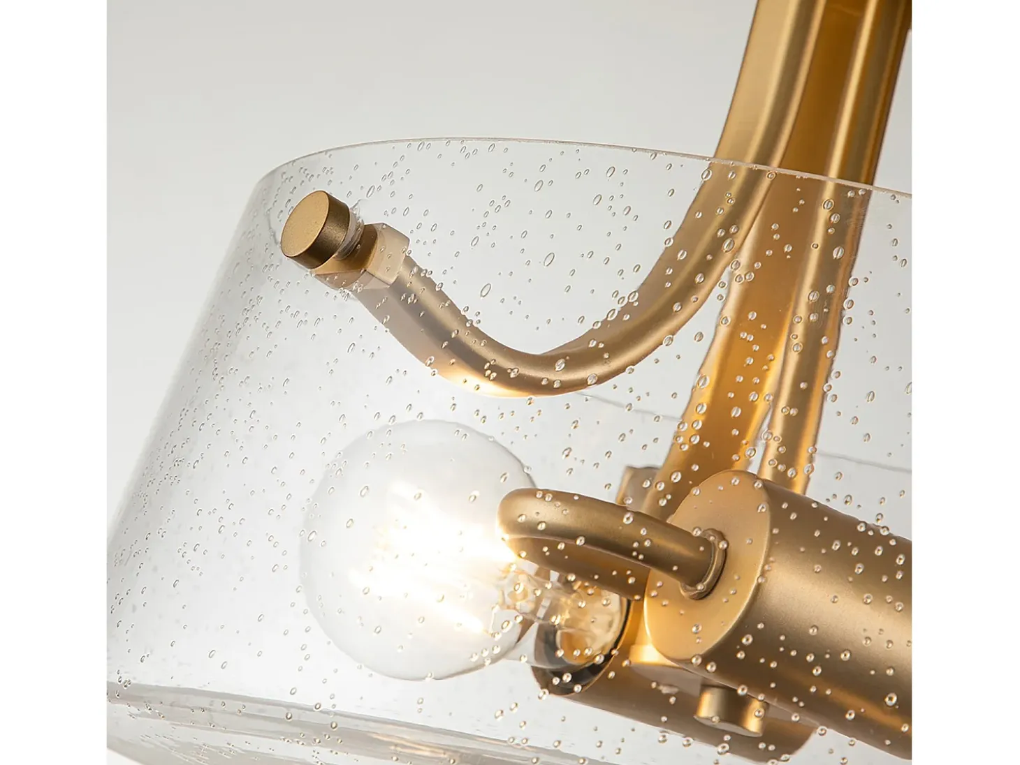 Elstead Quoizel Hollister Skål Semi Flush Ceiling Light Borstad mässing