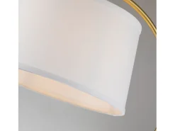 Elstead Quoizel Jenkins Bordslampa med rund avsmalnande skärm Borstad mässing