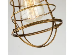 Elstead Quoizel Mixon Semi Flush Ceiling Light Weathered mässing