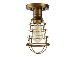 Elstead Quoizel Mixon Semi Flush Ceiling Light Weathered mässing