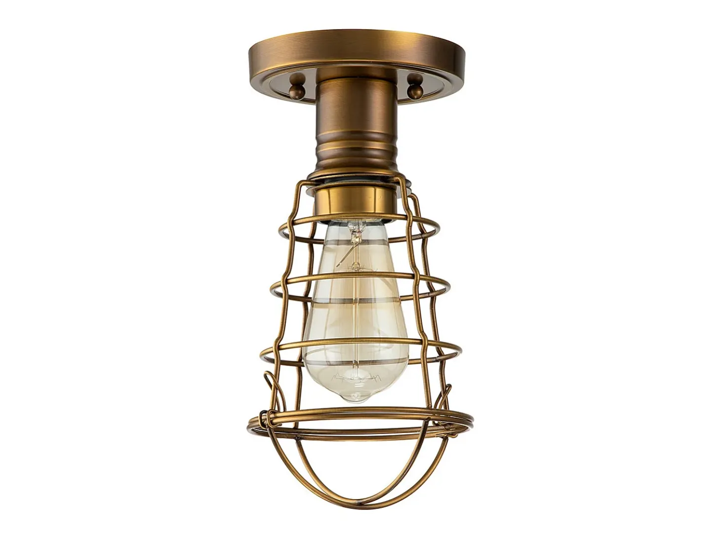 Elstead Quoizel Mixon Semi Flush Ceiling Light Weathered mässing