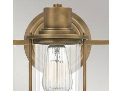 Elstead Quoizel Riggs Vägglampa Weathered Brass, IP44