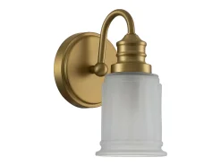 Elstead Quoizel Swell Vägglampa Borstad mässing, IP44