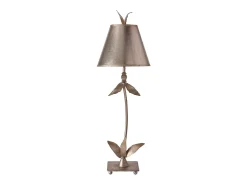 Elstead Red Bell 1 ljus bordslampa Silver blommig bladdesign, E27
