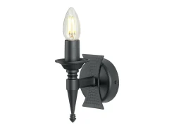 Elstead Saxon 1 ljus inomhusljus vägglampa svart, E14