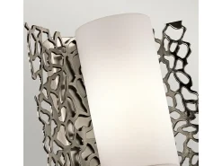 Elstead Silver Coral 1 Ljus Vägglampa Silver, E27
