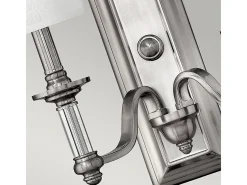 Elstead Sussex 2 ljus inomhusvägglampa Borstad nickel, E14