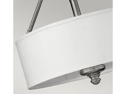Elstead Sussex 3 Ljus Semi Flush Ceiling Light Borstad Nickel, E27