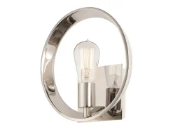 Elstead Theater Row 1 ljus inomhusvägglampa Imperial Silver, E27