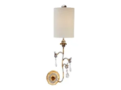 Elstead Tivoli 1 ljus inomhusvägglampa guld, kräm, E27