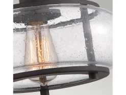 Elstead Trilogy 1 Ljus Small Semi Flush Ceiling Light Old Bronze, E27