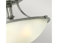Elstead Truman 3 Ljus Semi Flush Ceiling Light Antik Nickel, E27