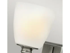 Elstead Truman 1 ljus vägglampa Antik Nickelglasskärm, E27