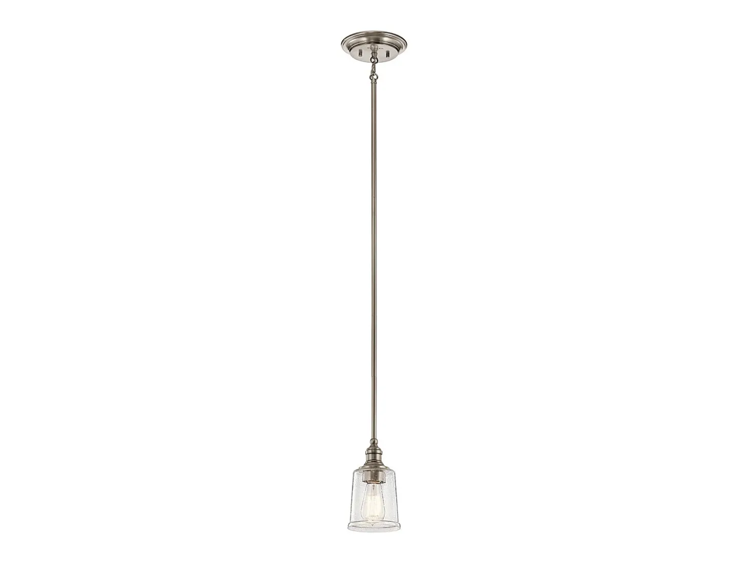 Elstead Waverly 1 Light Mini Pendel, Classic Pewter, E27