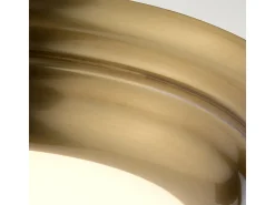 Elstead Welland 1 Ljus Mini LED Flush Light - Åldrad mässing