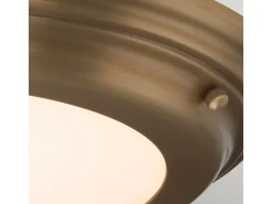 Elstead Welland LED 1 Light Flush Light - Åldrad mässing