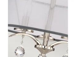 Elstead Whitney 3 Light Semi Flush/Pendel - Imperial Silver Finish, E14