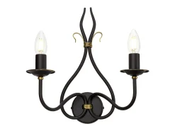 Elstead Windermere 2 ljus inomhusljus vägglampa guld, rost, E14