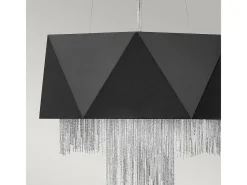 Elstead Zuma 6 ljushänge, satinsvart, silver, E27