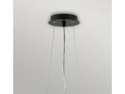 Elstead Zuma 6 ljushänge, satinsvart, silver, E27
