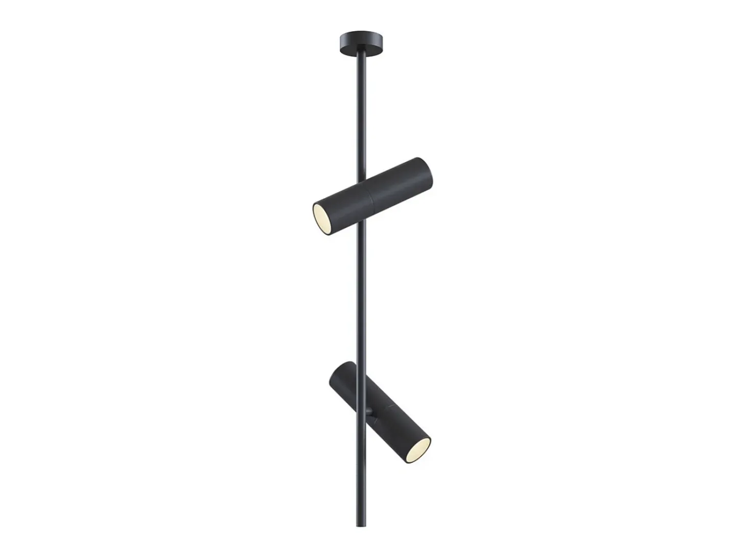 Elti Foco de Techo Lámpara Colgante Negro, 2 Luces, GU10