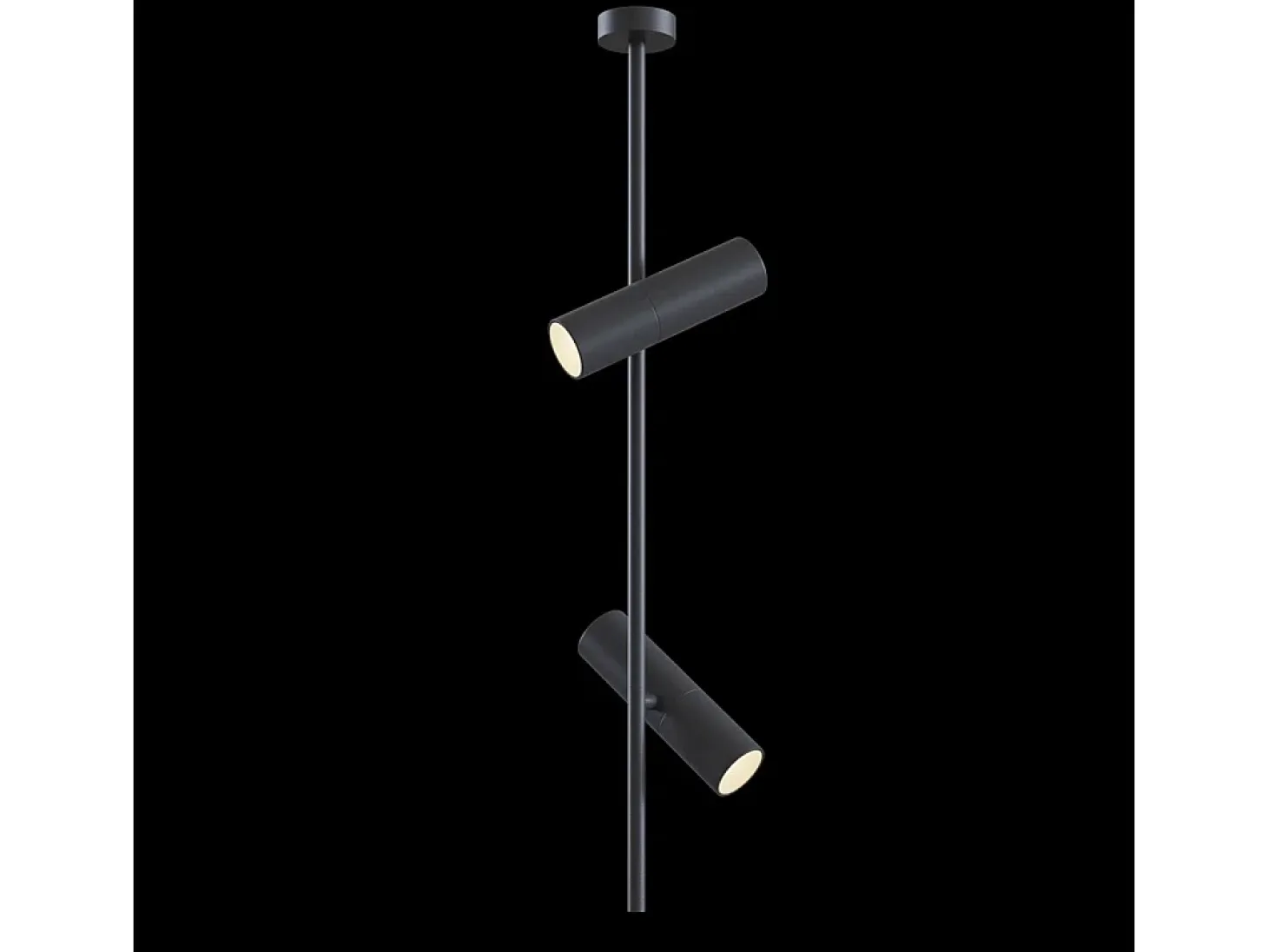 Elti Foco de Techo Lámpara Colgante Negro, 2 Luces, GU10