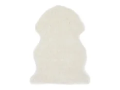 Emmett Alfombra de piel de oveja sintética blanco 60x90 cm