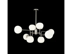 Erich Globe Lámpara Colgante de Techo Níquel, 8 Luces, E14