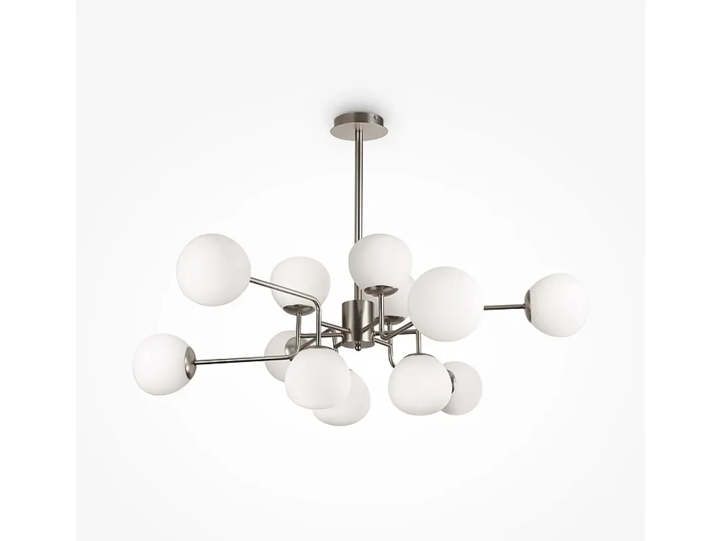 Erich Globe Suspensión de Techo Níquel, 12 Luces, E14