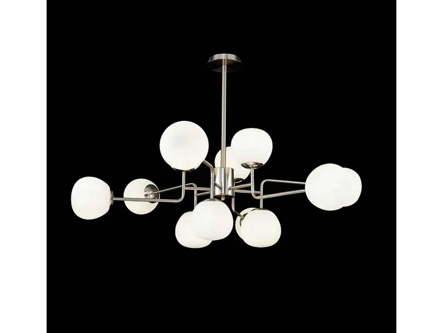 Erich Globe Suspensión de Techo Níquel, 12 Luces, E14
