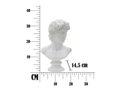 Escultura clásica decorativa de medio busto en poliresina h34cm Man